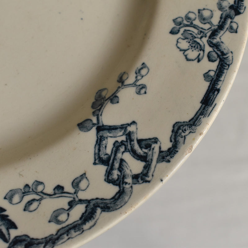 Antique Plate - Lunéville Fontainebleau Blue