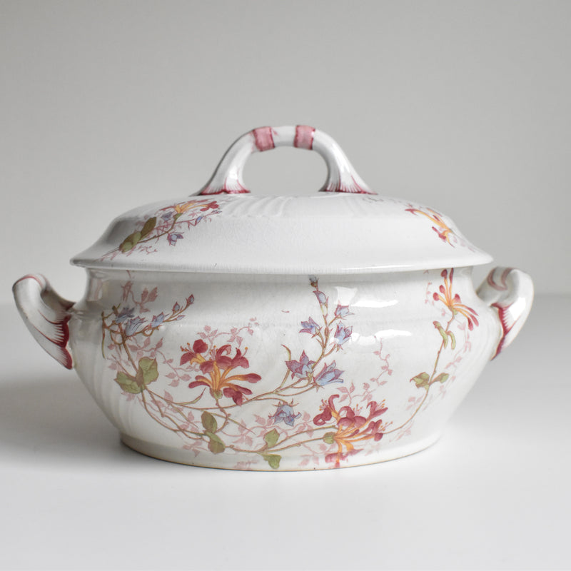 Antique Soup Tureen Luneville Chevrefeuilles