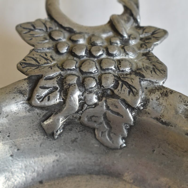 Vintage Pewter Bottle Tray and Cork