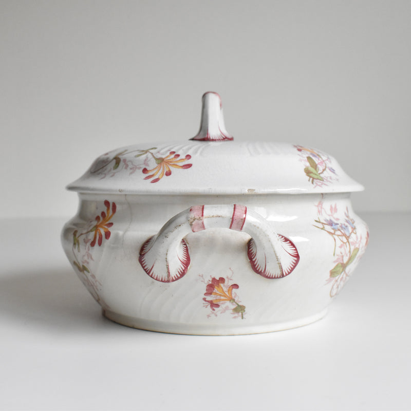 Antique Soup Tureen Luneville Chevrefeuilles