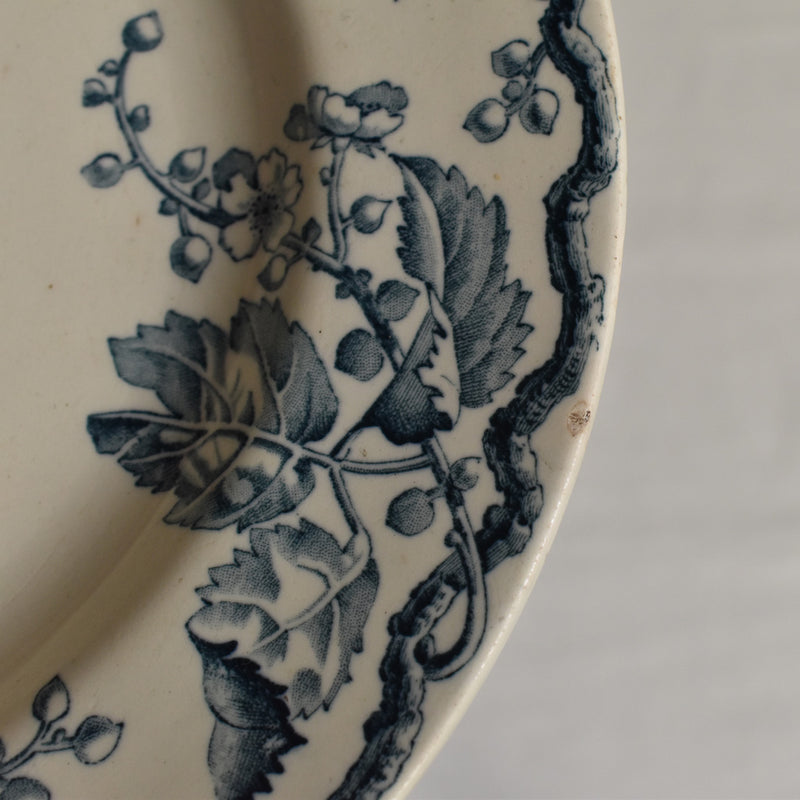 Antique Plate - Lunéville Fontainebleau Blue
