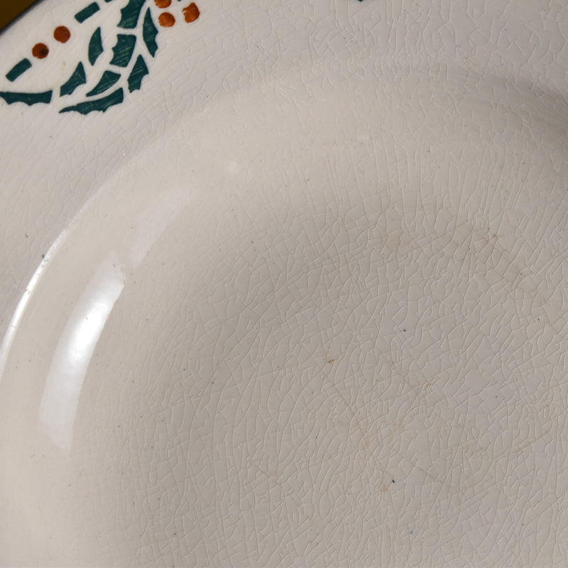 Antique Deep Plate - Lunéville - Houx (Holly) A