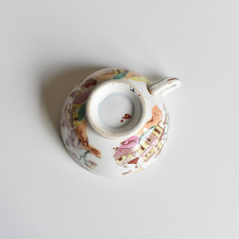 Antique Cup & Saucer Sarreguemines Kyoto A