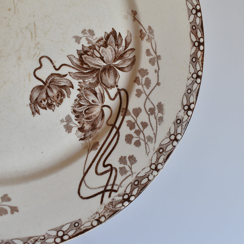Antique Plate Sarreguemines Royat