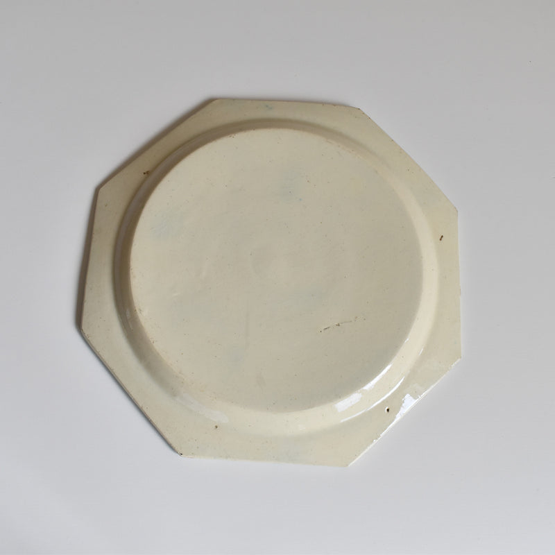 Antique Octagonal Plate, Liseret Vert A