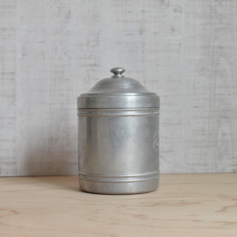 ヴィンテージ　アルミ保存容器　Café