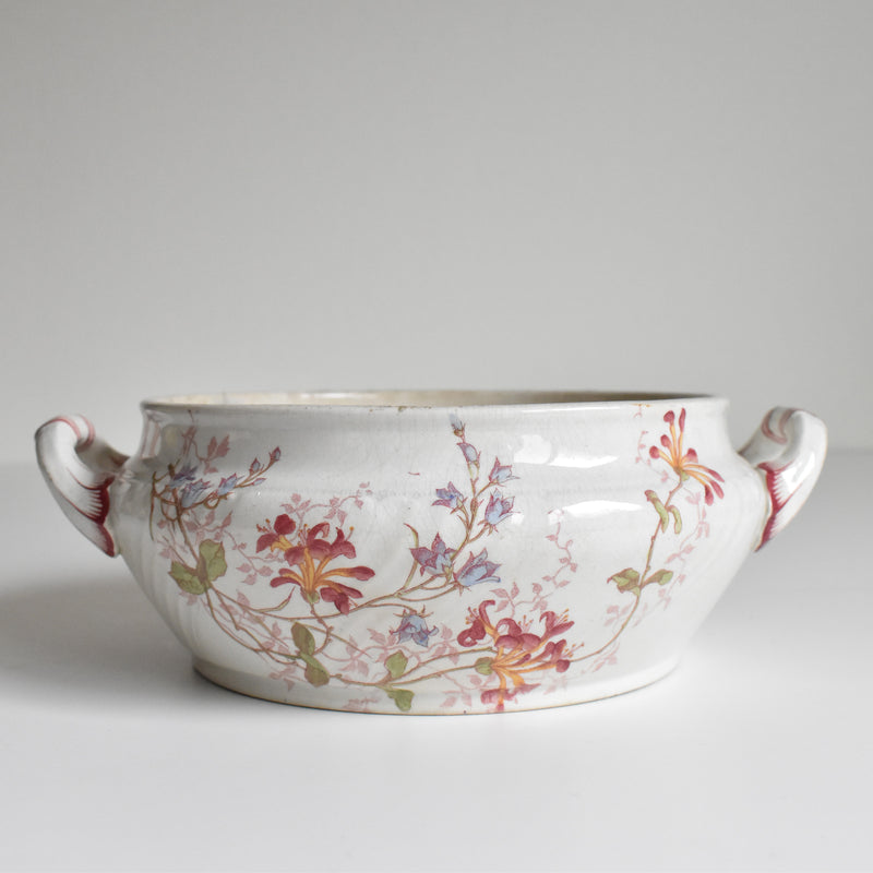 Antique Soup Tureen Luneville Chevrefeuilles