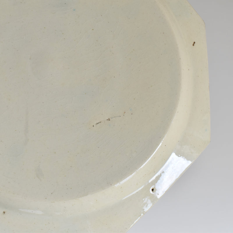 Antique Octagonal Plate, Liseret Vert A
