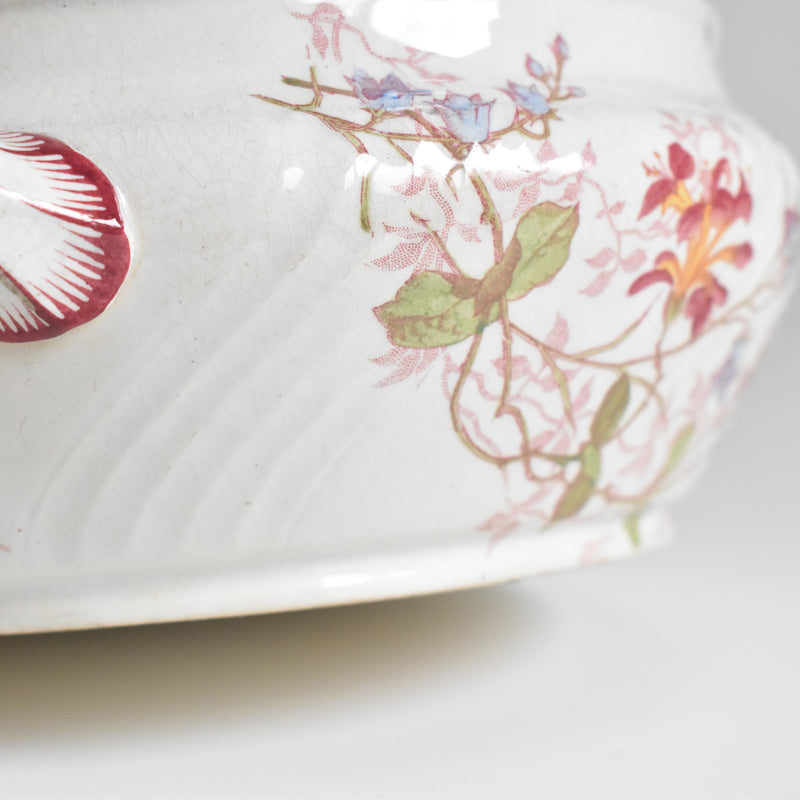 Antique Soup Tureen Luneville Chevrefeuilles