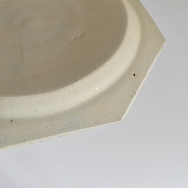 Antique Octagonal Plate, Liseret Vert A