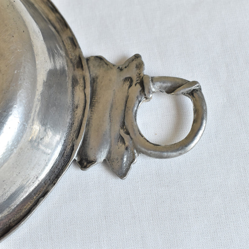 Vintage Pewter Bottle Tray and Cork