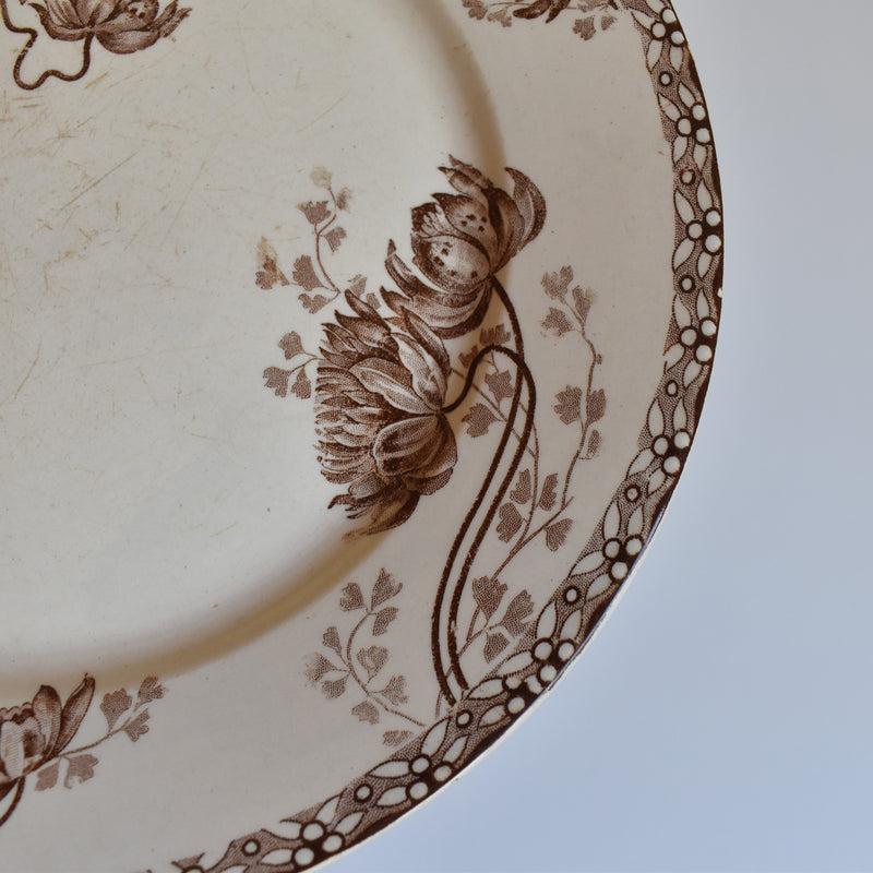 Antique Plate Sarreguemines Royat