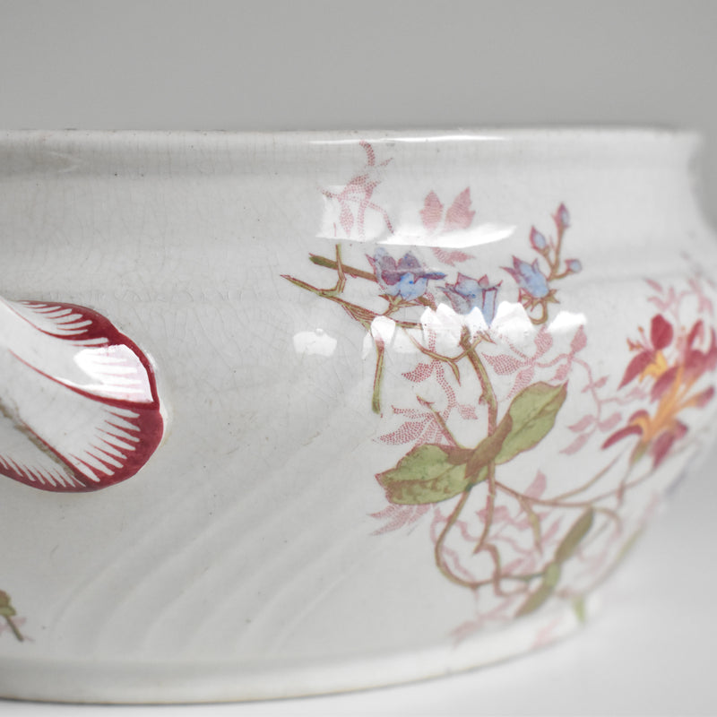 Antique Soup Tureen Luneville Chevrefeuilles