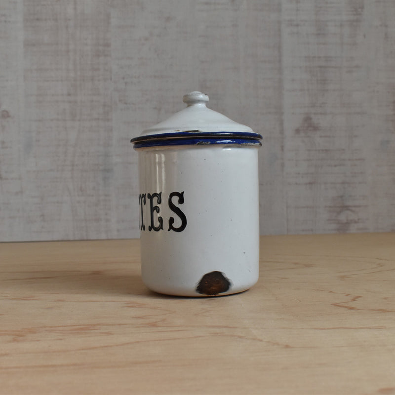 Vintage enamel storage containers - 5 pieces