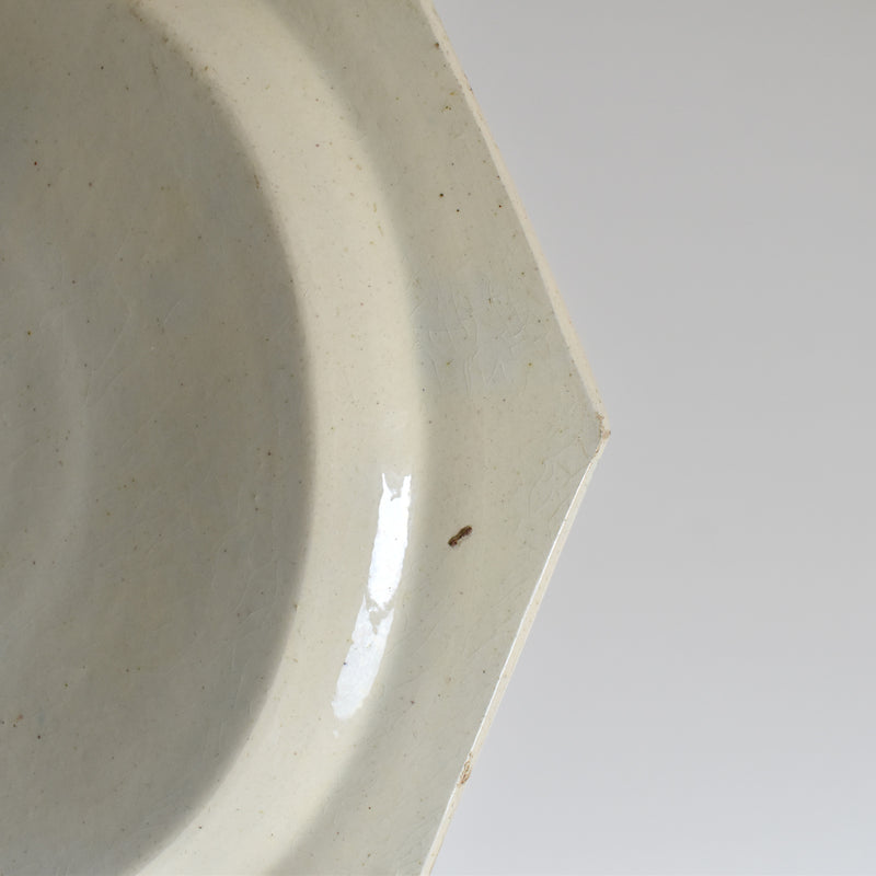 Antique Octagonal Plate, Liseret Vert A