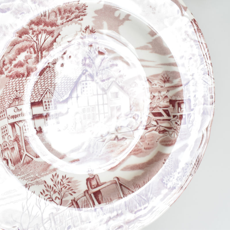 Vintage Deep Plate English Style Rouge B