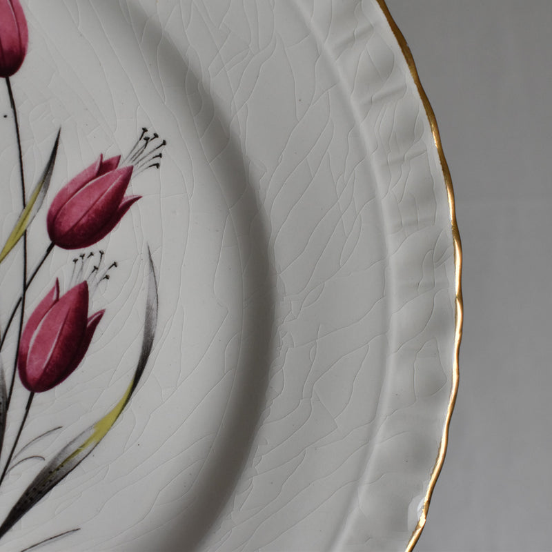 Vintage Dessert Plate, Gien Tulipes I
