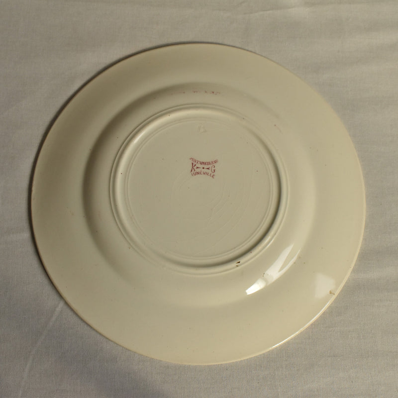 Antique Plate Lunéville Fontainebleau E