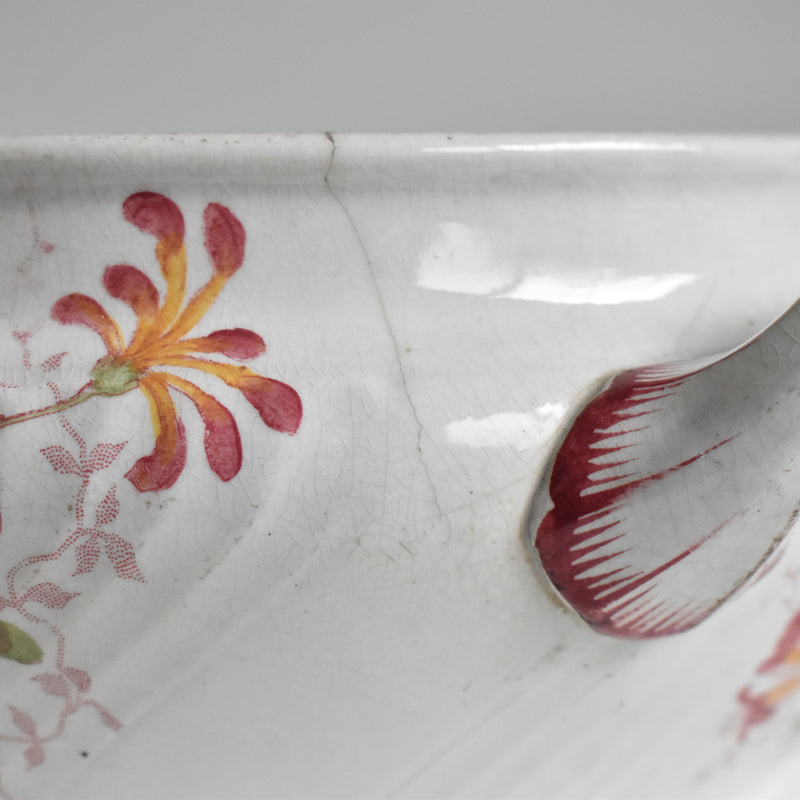 Antique Soup Tureen Luneville Chevrefeuilles