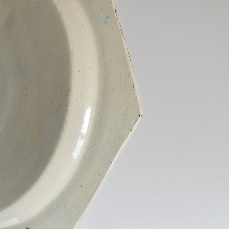 Antique Octagonal Plate, Liseret Vert A