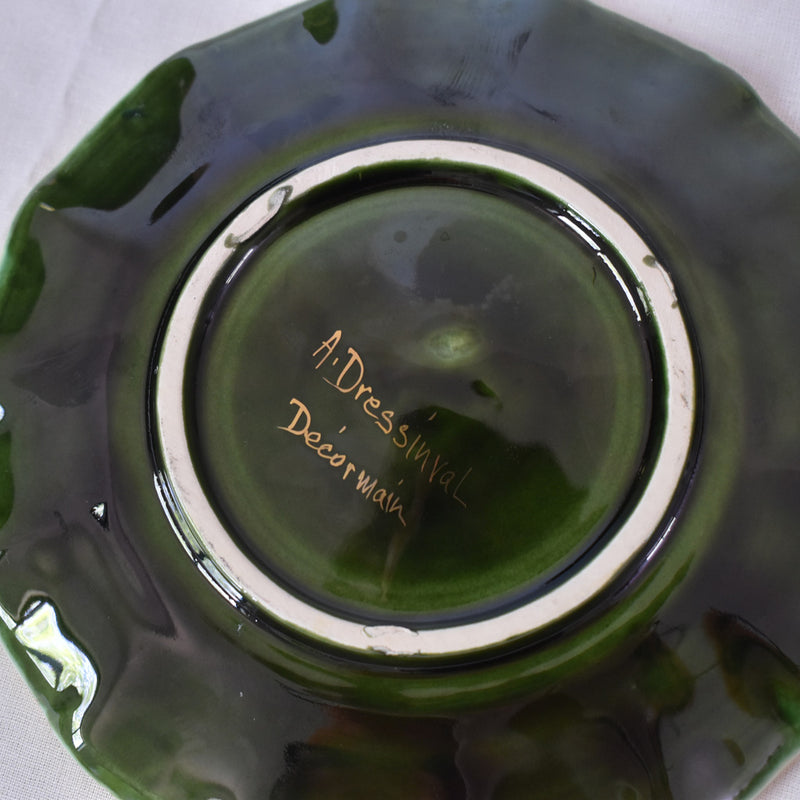 ア.ドラサンヴァル A.Dressinval チョコレートカップ＆ソーサー グリーン