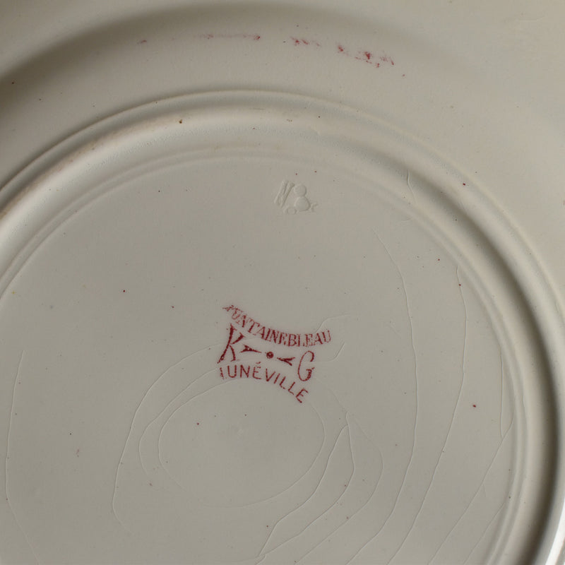 Antique Plate Lunéville Fontainebleau E