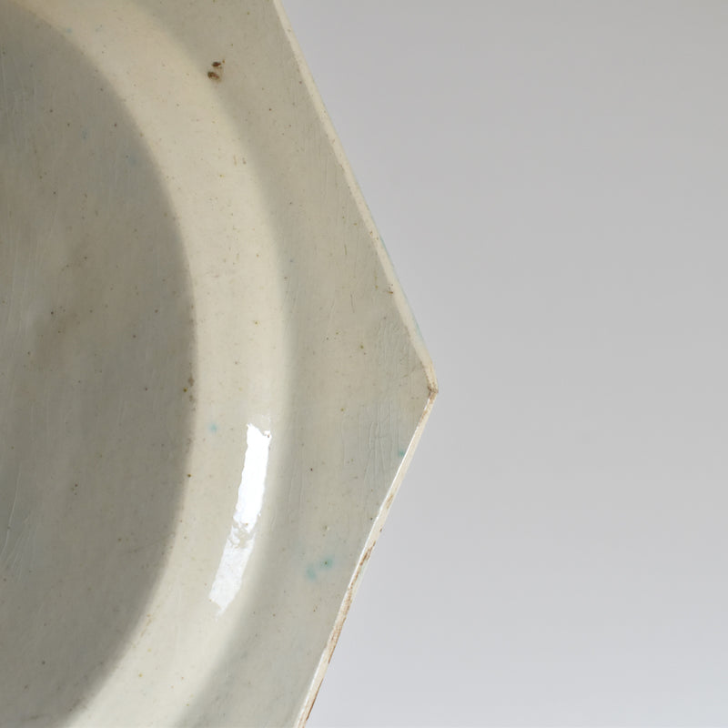 Antique Octagonal Plate, Liseret Vert A