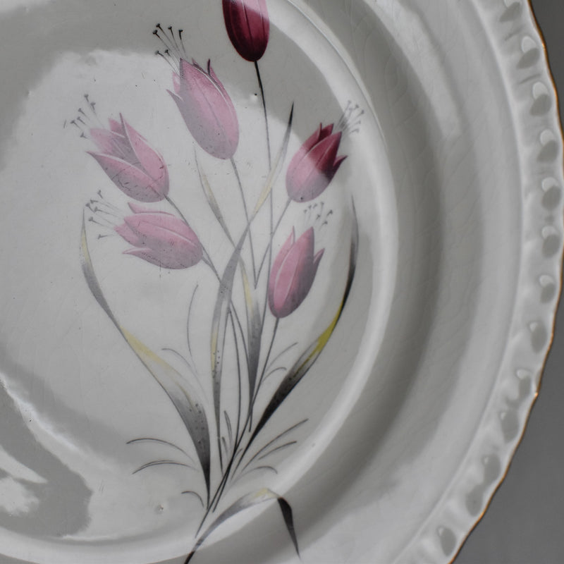 Vintage Dessert Plate, Gien Tulipes I