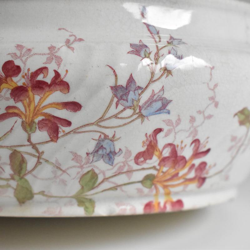 Antique Soup Tureen Luneville Chevrefeuilles