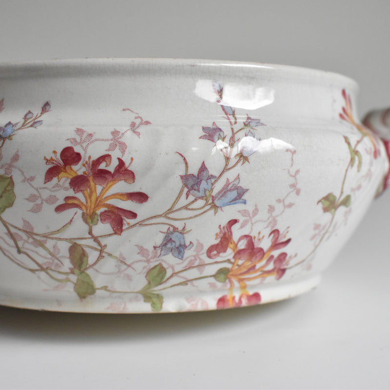 Antique Soup Tureen Luneville Chevrefeuilles