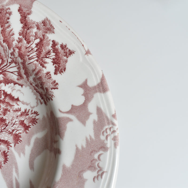Vintage Deep Plate English Style Rouge B