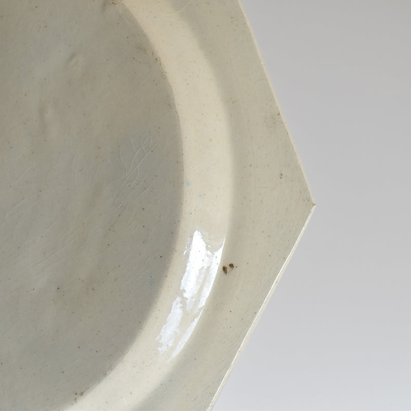 Antique Octagonal Plate, Liseret Vert A