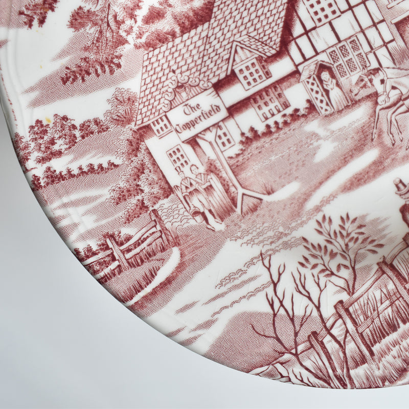 Vintage Deep Plate English Style Rouge B