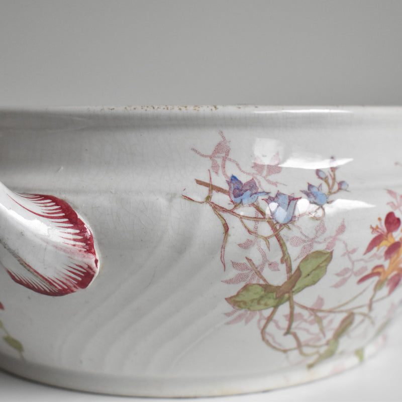 Antique Soup Tureen Luneville Chevrefeuilles