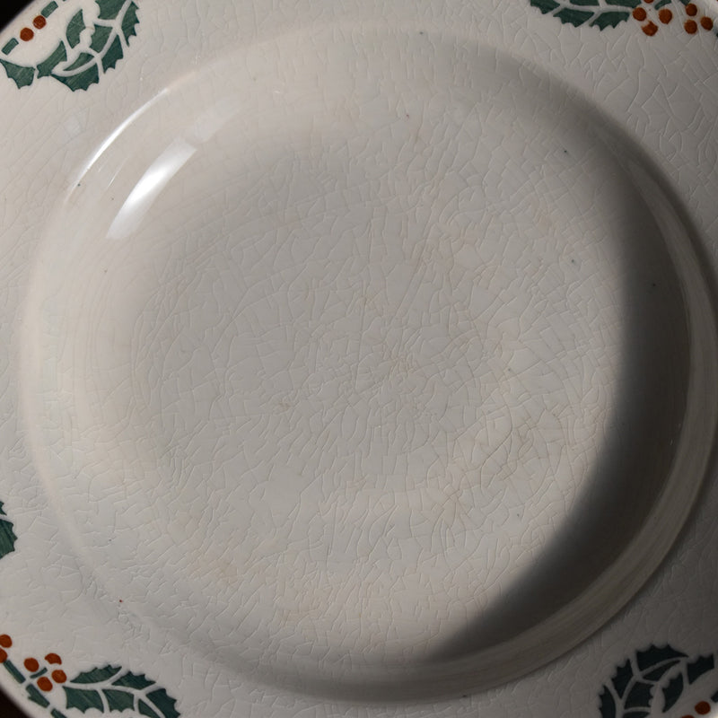 Antique Deep Plate - Lunéville - Houx (Holly) B