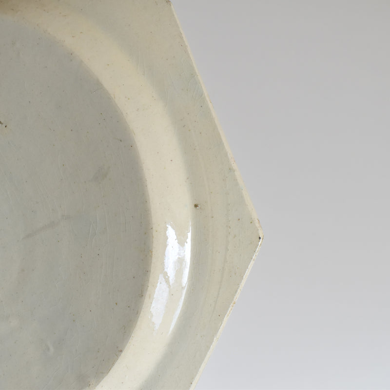 Antique Octagonal Plate, Liseret Vert A