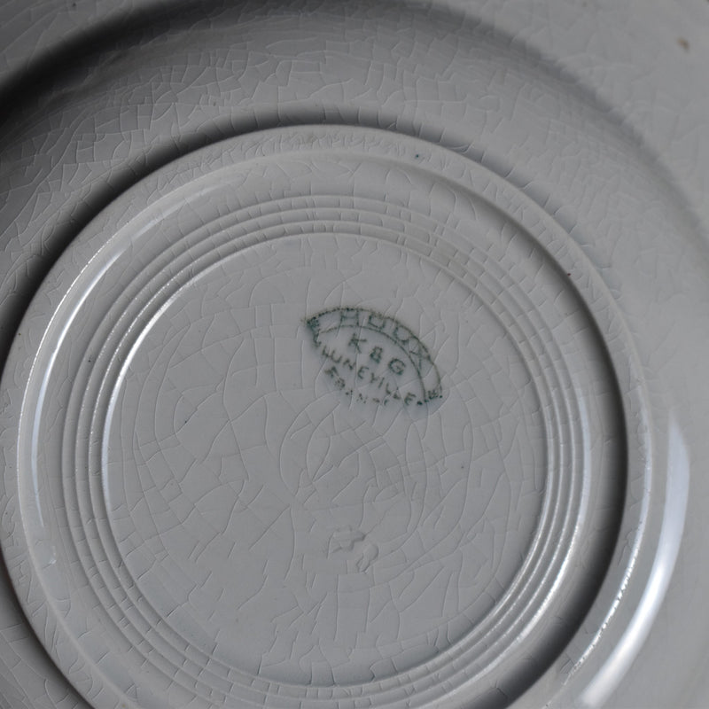 Antique Deep Plate - Lunéville - Houx (Holly) B