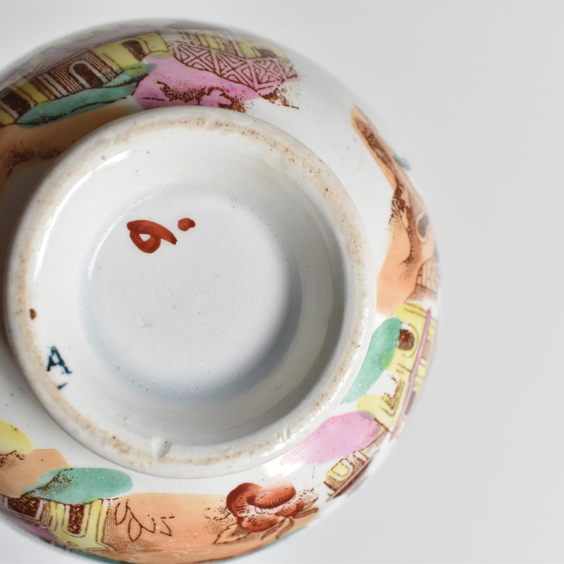 Antique Cup & Saucer Sarreguemines Kyoto A