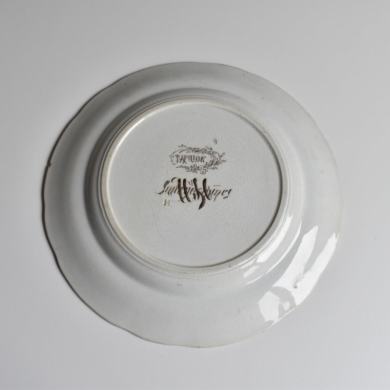 Antique Plate U&C Sarreguemines Papillon (Butterfly)
