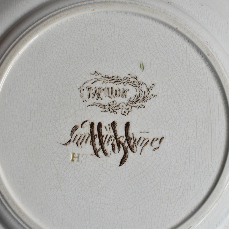 Antique Plate U&C Sarreguemines Papillon (Butterfly)