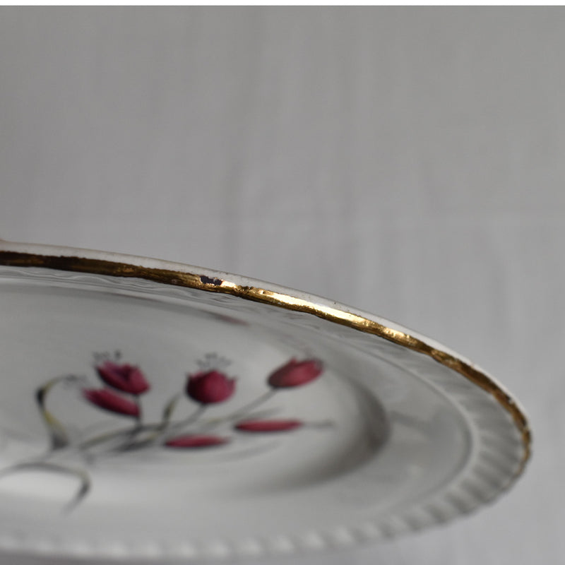 Vintage dessert plate Gien Tulipes J