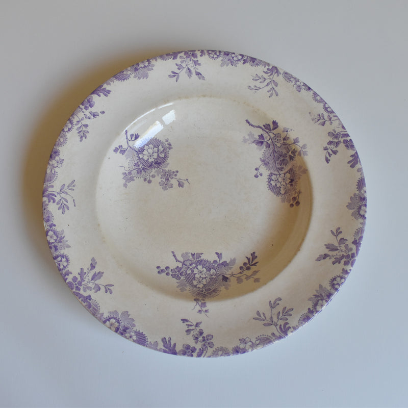 Antique Deep Plate - Ronhui Hanoi (Purple) A