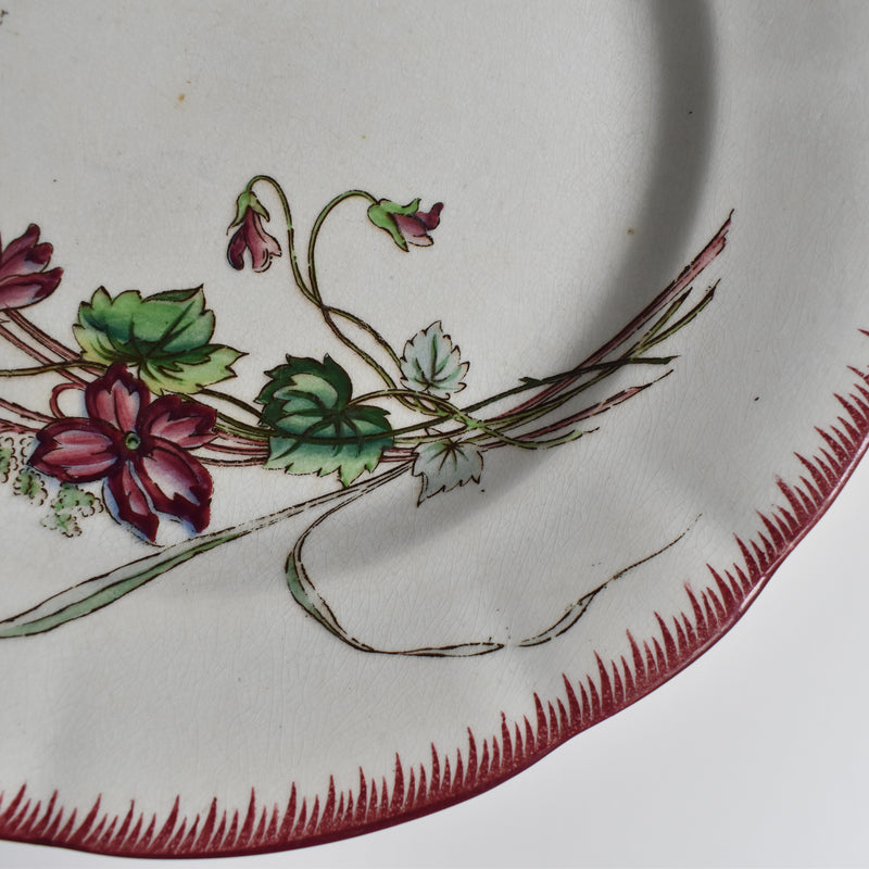 Antique Plate U&C Sarreguemines Papillon (Butterfly)