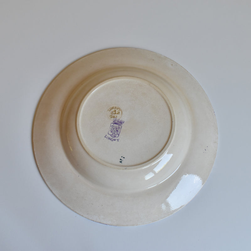 Antique Deep Plate - Ronhui Hanoi (Purple) A