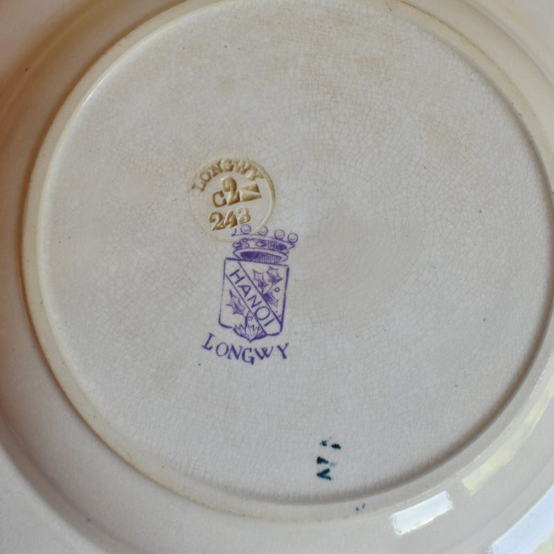 Antique Deep Plate - Ronhui Hanoi (Purple) A