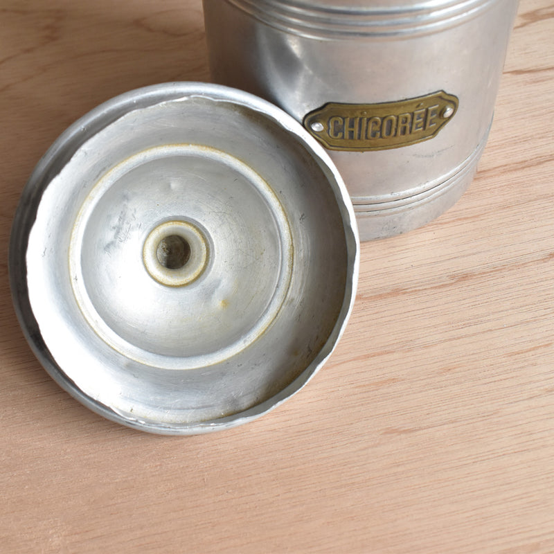 Vintage Aluminum Storage Container Chicorée