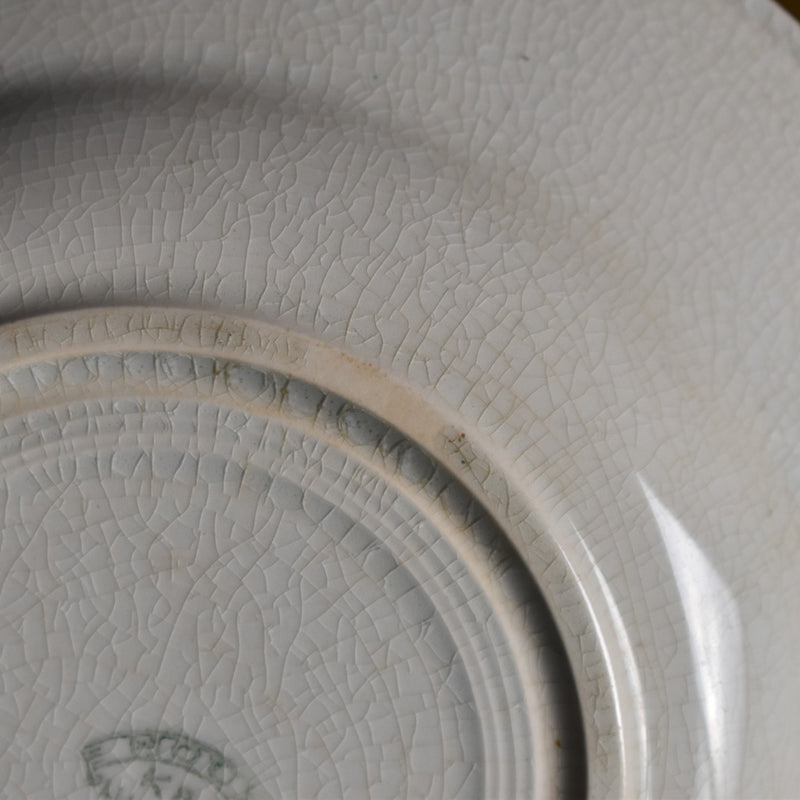 Antique Deep Plate, Luneville, Houx (Holly) C