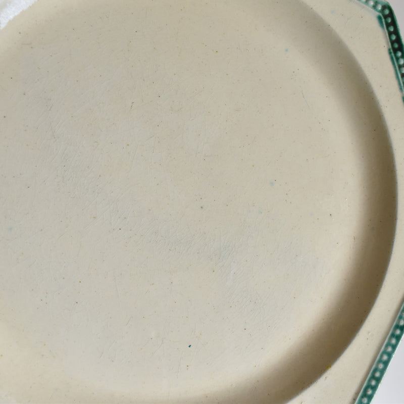 Antique Octagonal Plate, Liseret Vert A