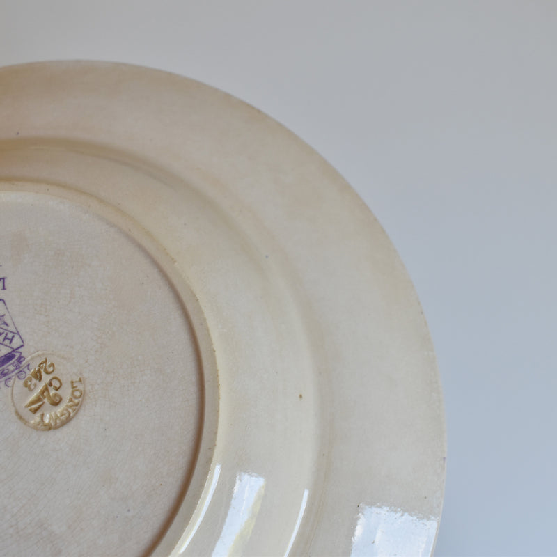 Antique Deep Plate - Ronhui Hanoi (Purple) A