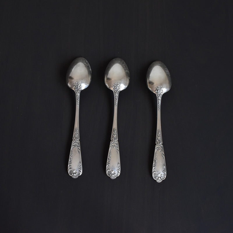 Vintage dessert spoons, A.V. set of 3